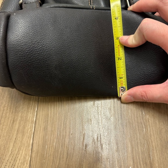 Mini black leather backpack - Picture 12 of 13